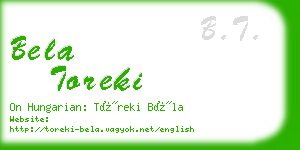 bela toreki business card